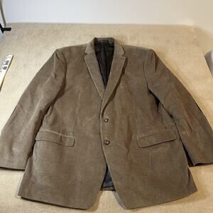 Brown Corduroy Ralph Lauren Cotton Sport Coat. Mens 50L